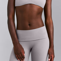 SoftMotion™ Fold Over Capri Leggings New Branding | Zinc Gray