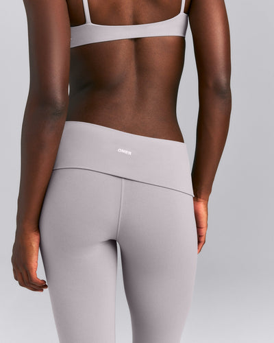 SoftMotion™ Fold Over Capri Leggings New Branding | Zinc Gray