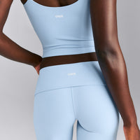 SoftMotion™ Fold Over Mid Rise Straight Leg Pants New Branding | Mist Blue