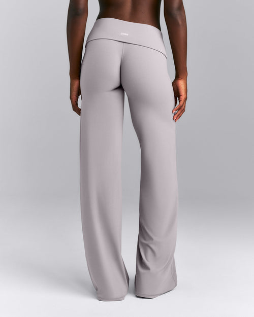 SoftMotion™ Fold Over Mid Rise Straight Leg Trousers New Branding | Zinc Gray