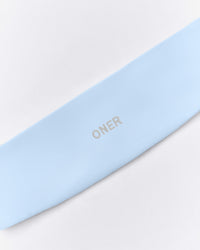 SoftMotion™ Headband with White Logo | Mist Blue