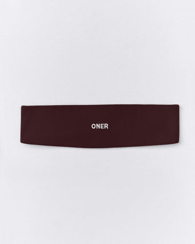 SoftMotion™ Headband with Gray Logo | Plum Brown
