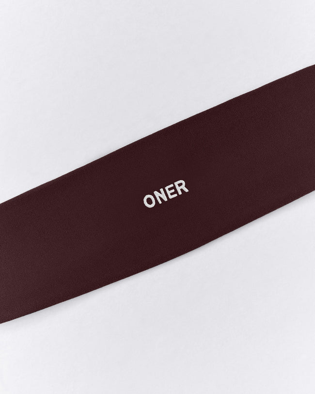 SoftMotion™ Headband with Gray Logo | Plum Brown