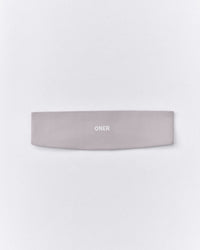 SoftMotion™ Headband with White Logo | Zinc Gray