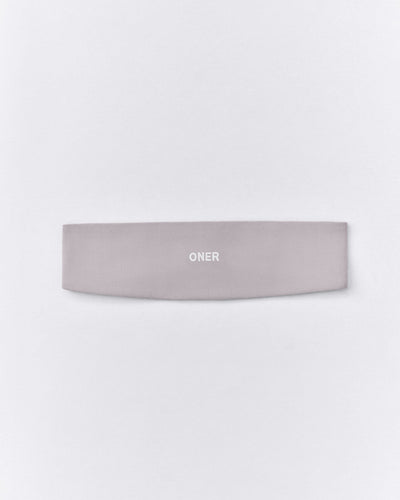 SoftMotion™ Headband with White Logo | Zinc Gray