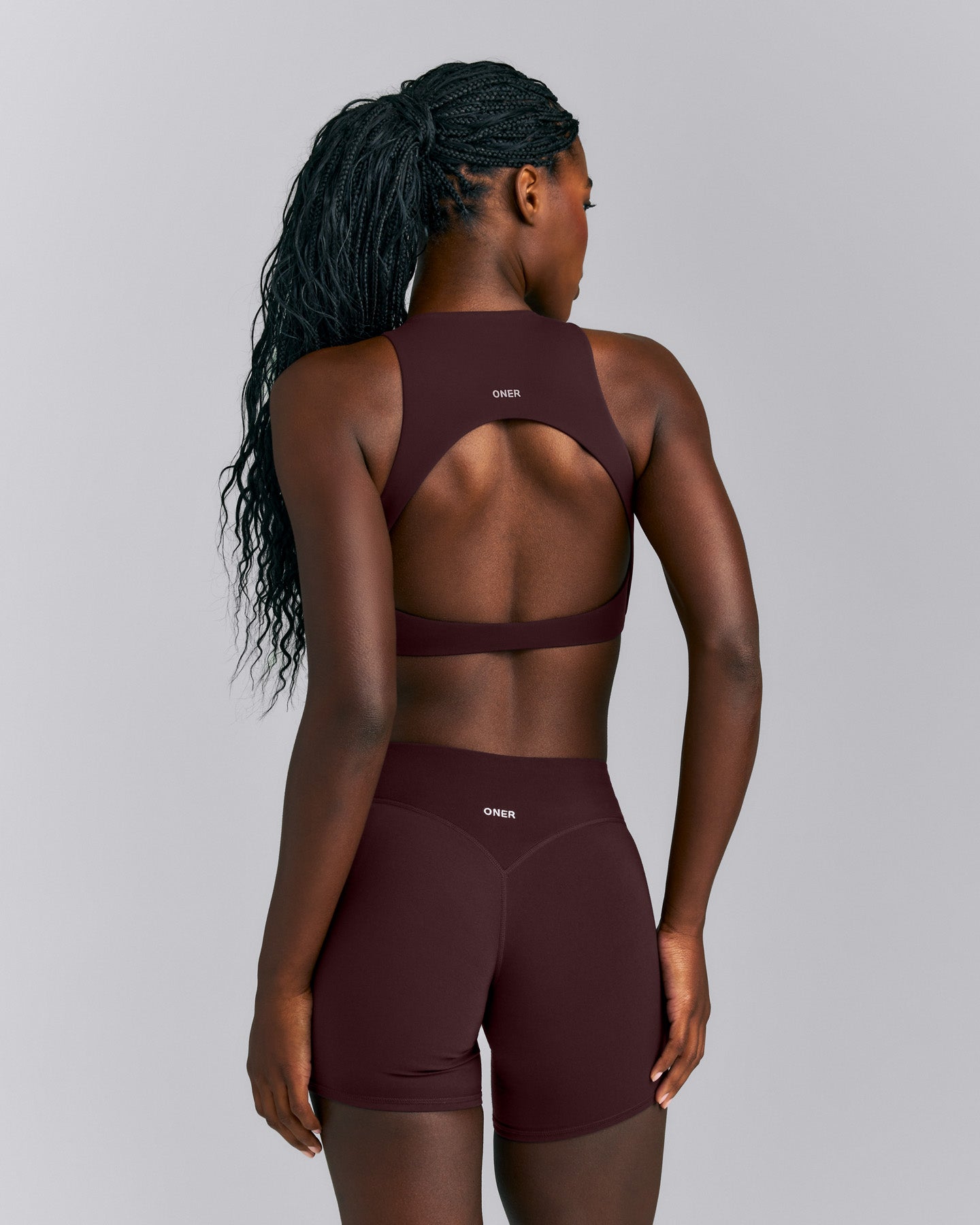 SoftMotion™ High Neck Sports Bra New Branding | Plum Brown