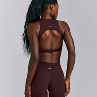 SoftMotion™ High Neck Sports Bra New Branding | Plum Brown