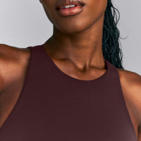 SoftMotion™ High Neck Sports Bra New Branding | Plum Brown