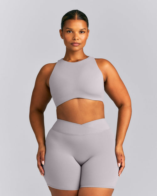 SoftMotion™ High Neck Sports Bra New Branding | Zinc Gray