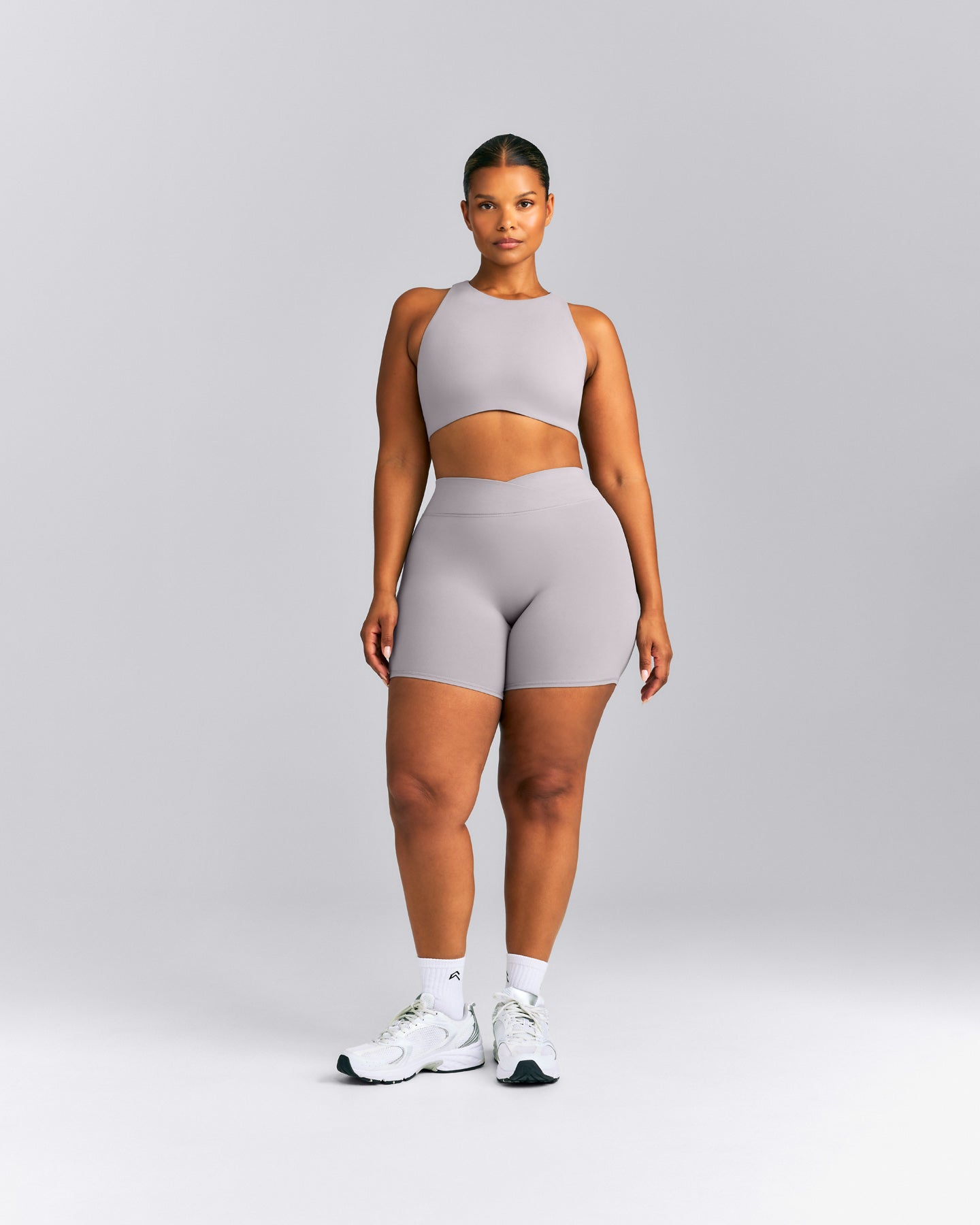 SoftMotion™ High Neck Sports Bra New Branding | Zinc Gray