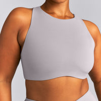 SoftMotion™ High Neck Sports Bra New Branding | Zinc Gray