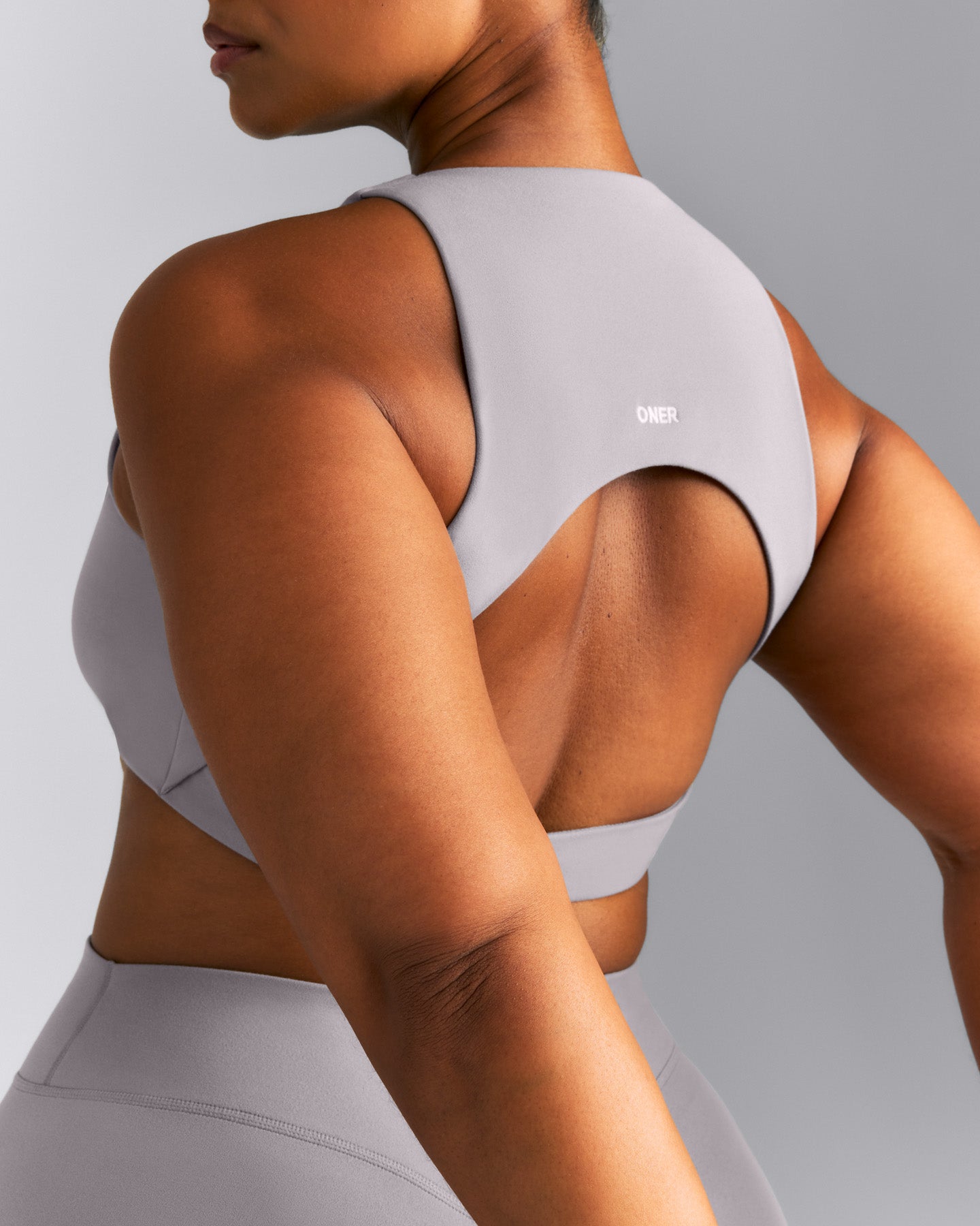 SoftMotion™ High Neck Sports Bra New Branding | Zinc Gray