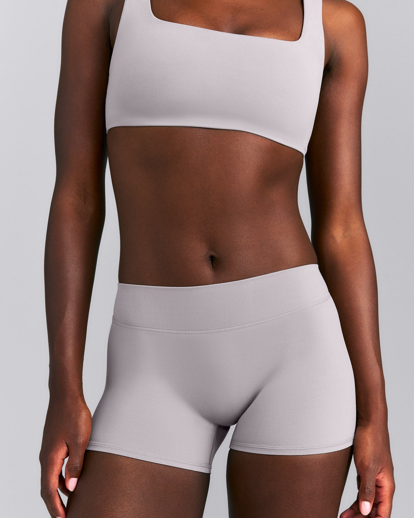 SoftMotion™ Mid Rise Micro Shorts 4" | Zinc Gray