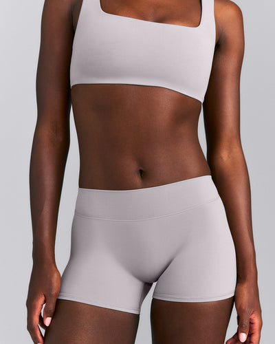 SoftMotion™ Mid Rise Micro Shorts 4" | Zinc Gray