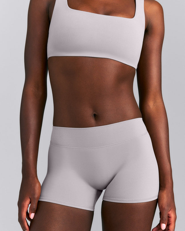 SoftMotion™ Mid Rise Micro Shorts 4" | Zinc Gray