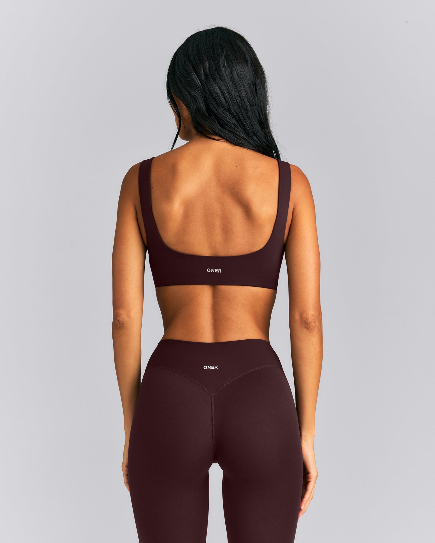 SoftMotion™ Soft Square Neck Sports Bra New Branding | Plum Brown