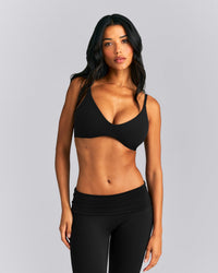 SoftMotion™ Strappy Scoop Bralette New Branding | Black