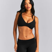 SoftMotion™ Strappy Scoop Bralette New Branding | Black