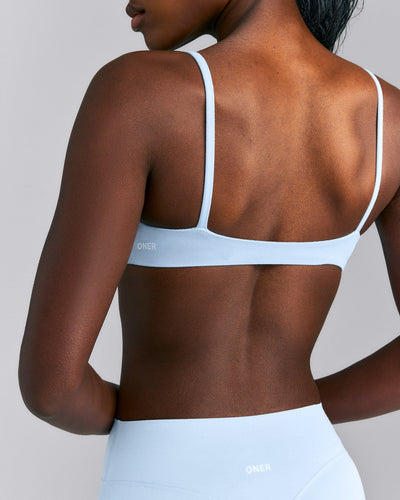 SoftMotion™ Strappy Scoop Bralette New Branding | Mist Blue