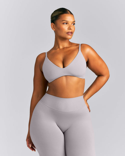 SoftMotion™ Strappy Scoop Bralette New Branding | Zinc Gray