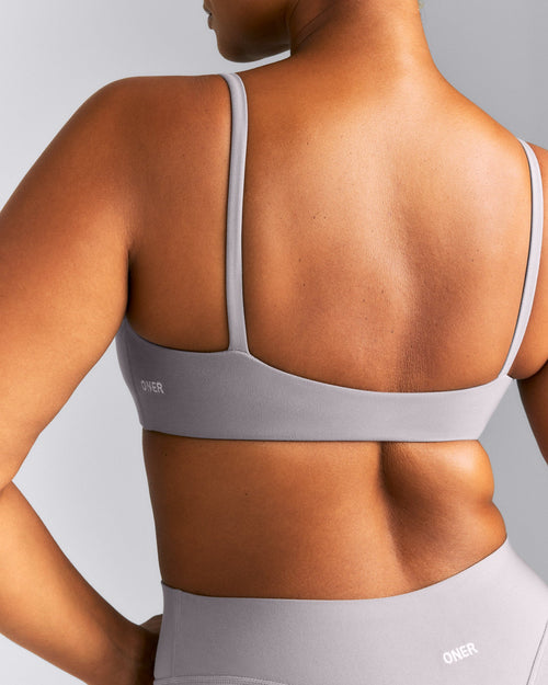 SoftMotion™ Strappy Scoop Bralette New Branding | Zinc Gray