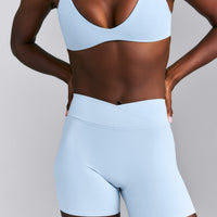SoftMotion™ Wrap Shorts 6" New Branding | Mist Blue