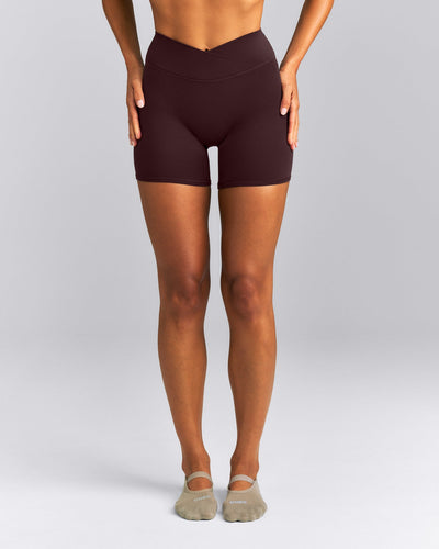 SoftMotion™ Wrap Shorts 6" New Branding | Plum Brown