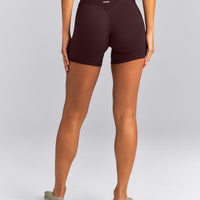 SoftMotion™ Wrap Shorts 6" New Branding | Plum Brown
