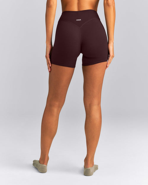 SoftMotion™ Wrap Shorts 6" New Branding | Plum Brown