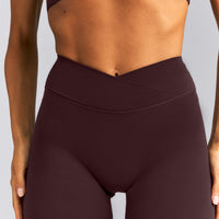 SoftMotion™ Wrap Shorts 6" New Branding | Plum Brown