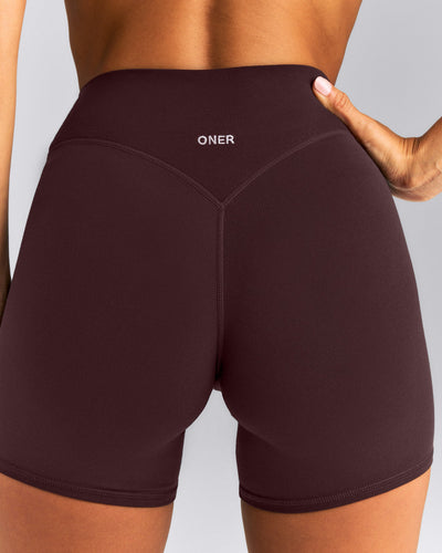 SoftMotion™ Wrap Shorts 6" New Branding | Plum Brown
