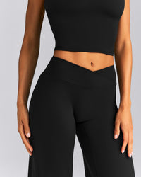 SoftMotion™ Wrap Straight Leg Pants | Black