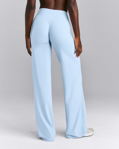 SoftMotion™ Wrap Straight Leg Trousers New Branding | Mist Blue