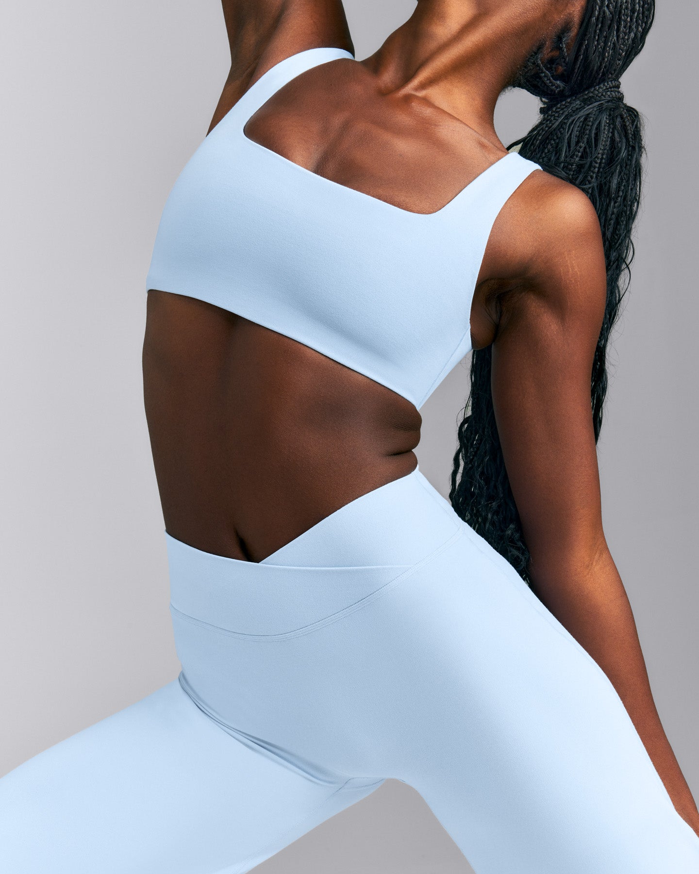 SoftMotion™ Wrap Straight Leg Trousers New Branding | Mist Blue