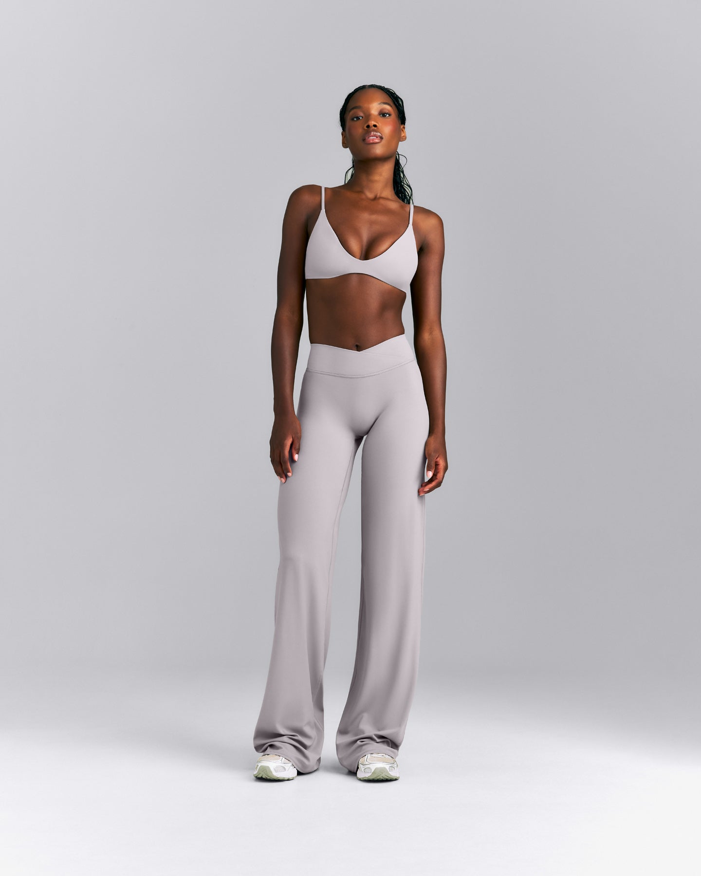 SoftMotion™ Wrap Straight Leg Trousers New Branding | Zinc Gray