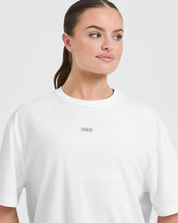 Classic Oner Graphic Oversized Lightweight T-Shirt | White