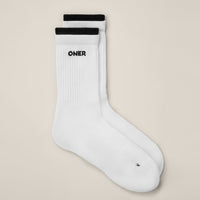 Double Layer Crew Socks 2 Pack | White