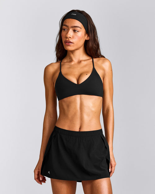 EasyLift™ Ultra Minimal Bralette with Gray Logo | Black
