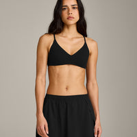 EasyLift™ Ultra Minimal Bralette with Grey Logo | Black