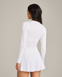 Mellow™ Rib Long Sleeve Cardigan | White
