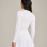Mellow™ Rib Long Sleeve Cardigan | White