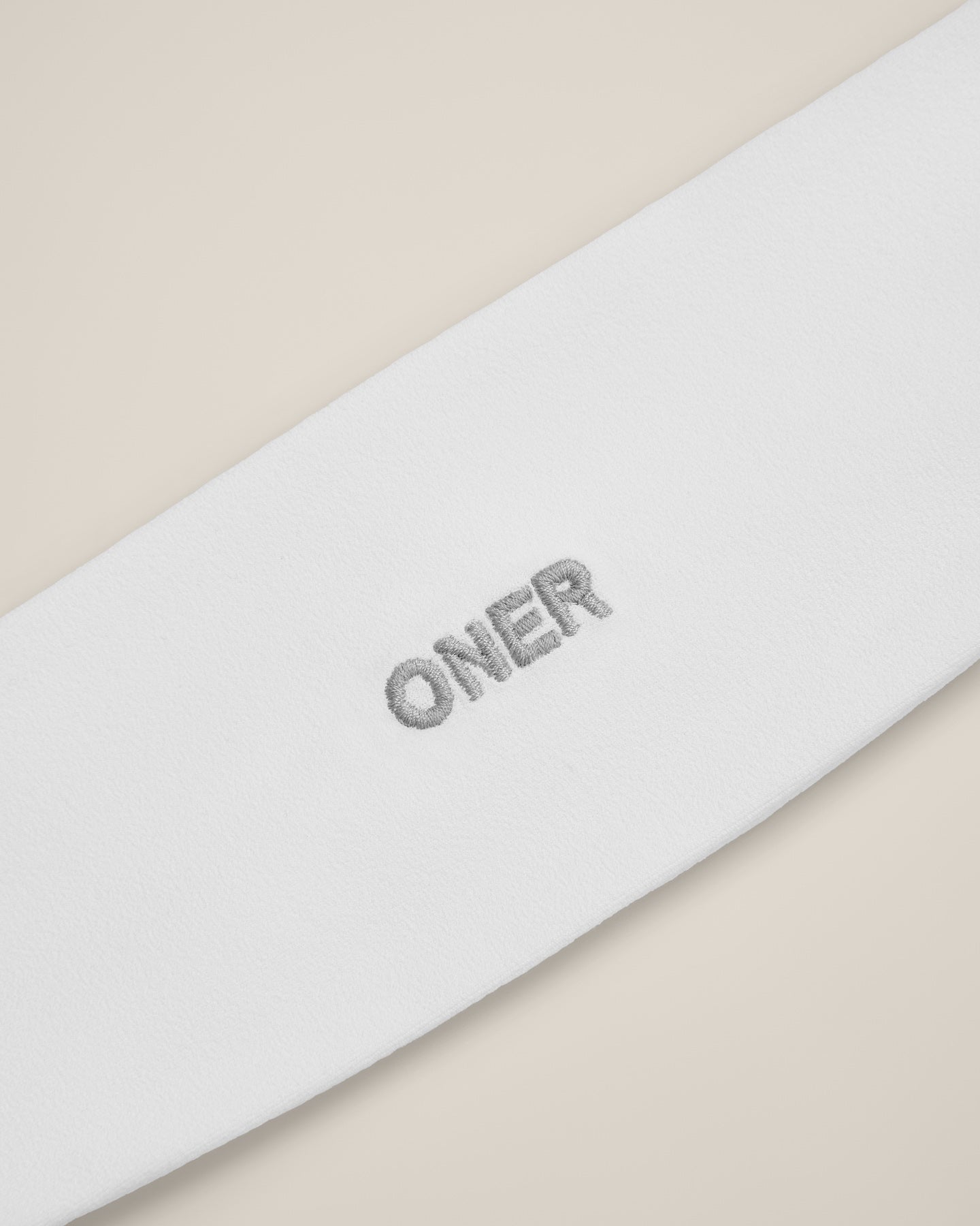 SoftMotion™ Headband with Grey Logo | White