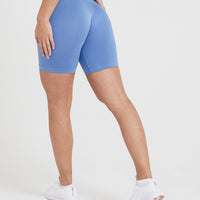 Classic Seamless 2.0 Cycling Shorts | Light Denim Marl