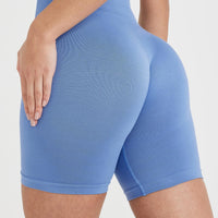 Classic Seamless 2.0 Cycling Shorts | Light Denim Marl