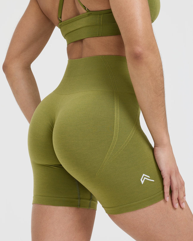 Seamless Workout Shorts Women s Olive Green Oner Active EU