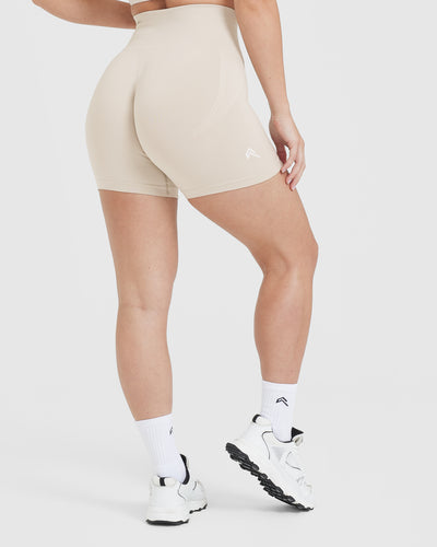 Seamless Sports Shorts for Women - Sand - Second Skin