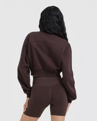 Foundations Crop Sweatshirt | Plum Brown