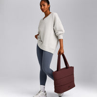 Cotton Vintage Lounge V Neck Sweatshirt | Light Gray Marl