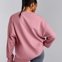 Cotton Vintage Lounge V Neck Sweatshirt | Orchid Haze