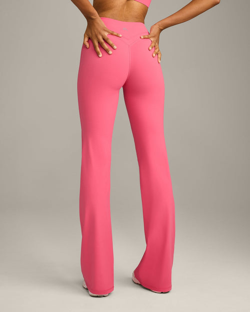 UnifiedMove™ Wrap Flared Bottoms with Reflective Logo | Hot Girl Pink